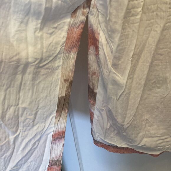 Zara Kimono Pink Tie Dye Smocked Waffle Style Lined Size XS Beachy Boho Chic - Picture 12 of 16